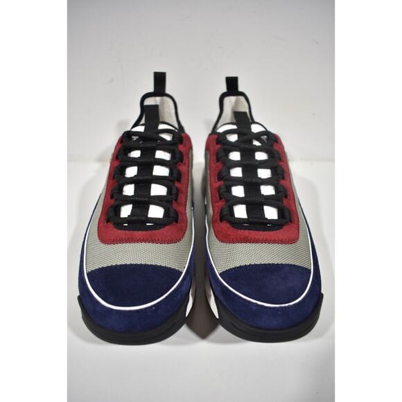 Chanel 22B Mens Gray Blue Red CC Logo Low Top Lace Up Trainer Sneaker 44 11 - Picture 5 of 10